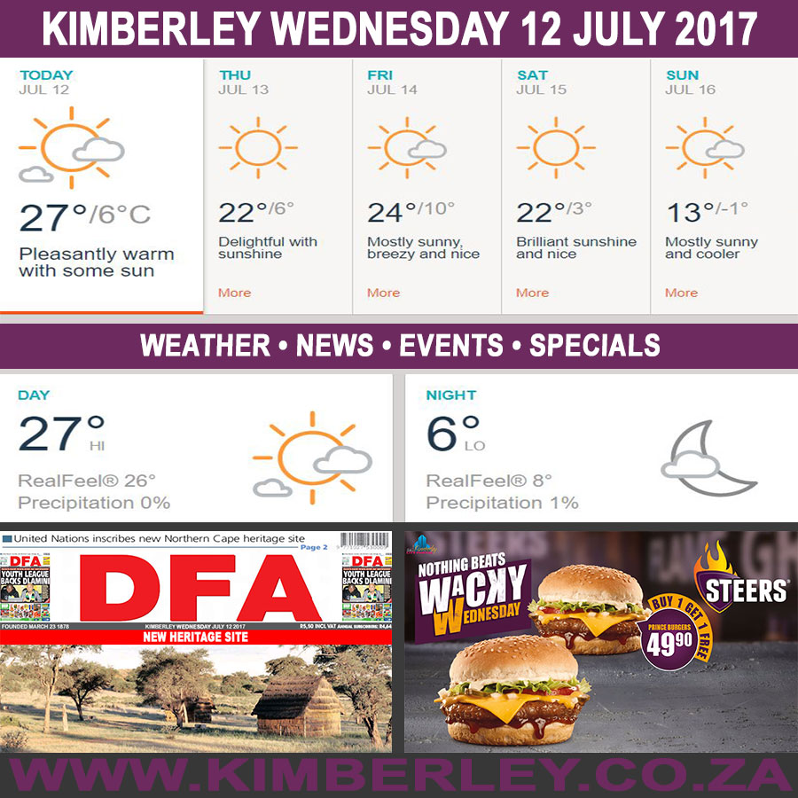 KimberleyToday, Wednesday 12/07/2017