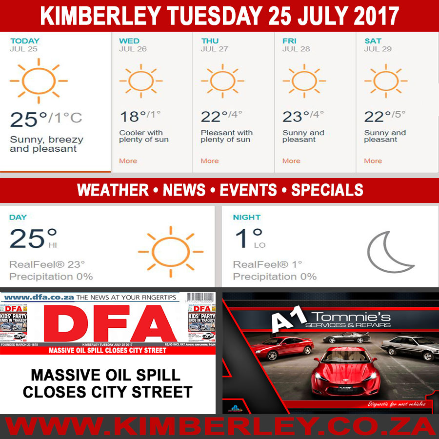 KimberleyToday, Tuesday 25/07/2017