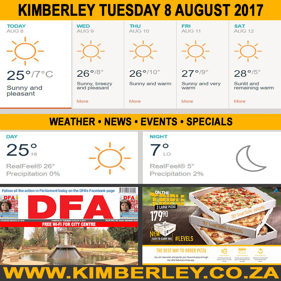 KimberleyToday, Tuesday 08/08/2017