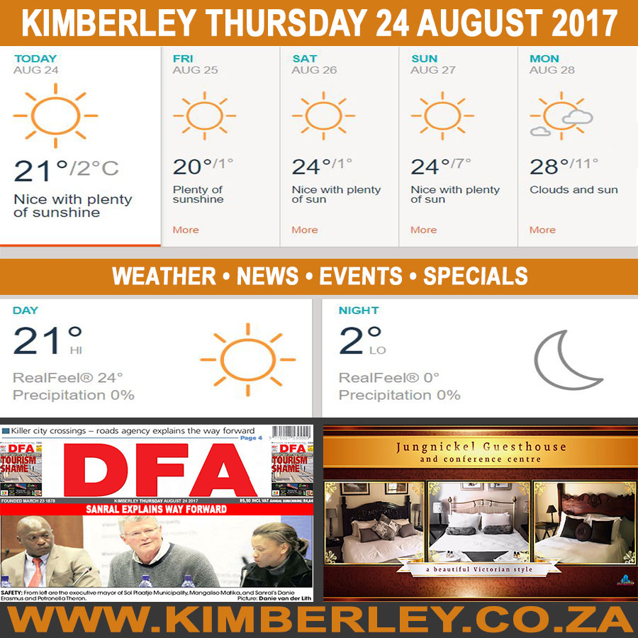 Today in Kimberley South Africa - Weather News Events 2017/08/24