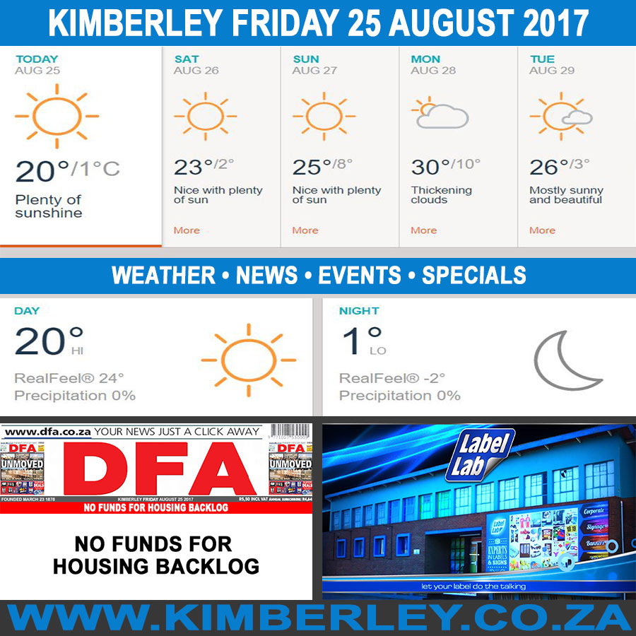 KimberleyToday, Friday 25/08/2017