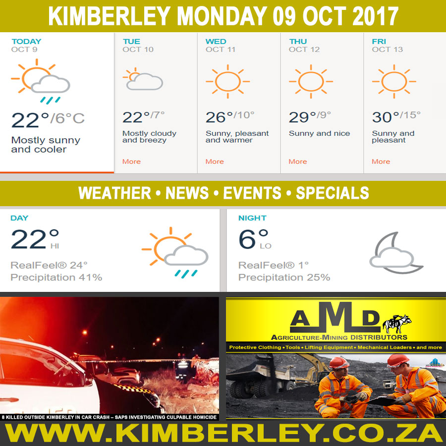 KimberleyToday, Monday 09/10/2017