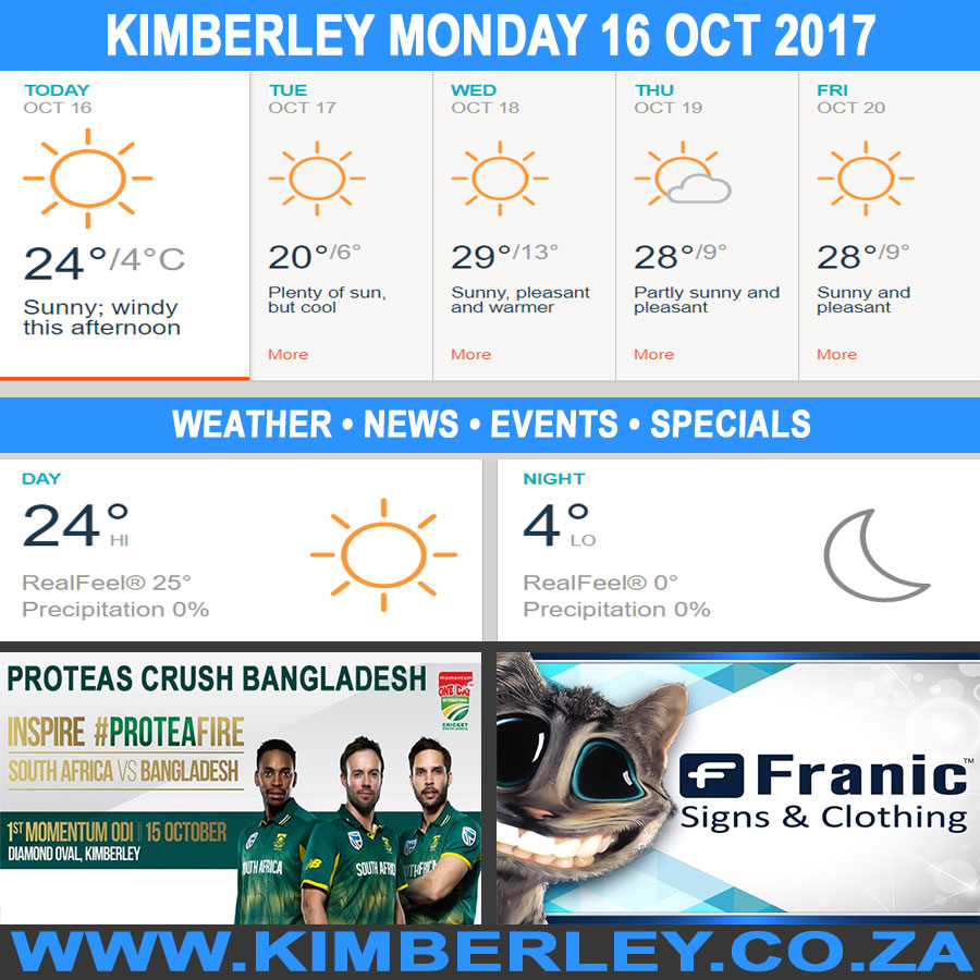 KimberleyToday, Monday 16/10/2017
