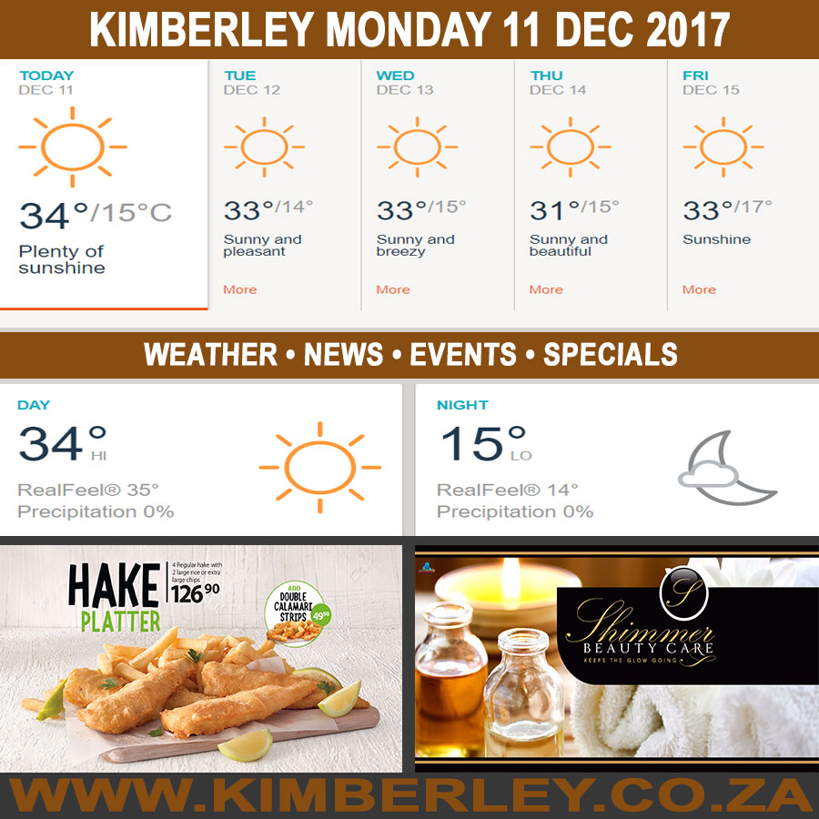 Today in Kimberley South Africa - Weather News Events 2017/12/11