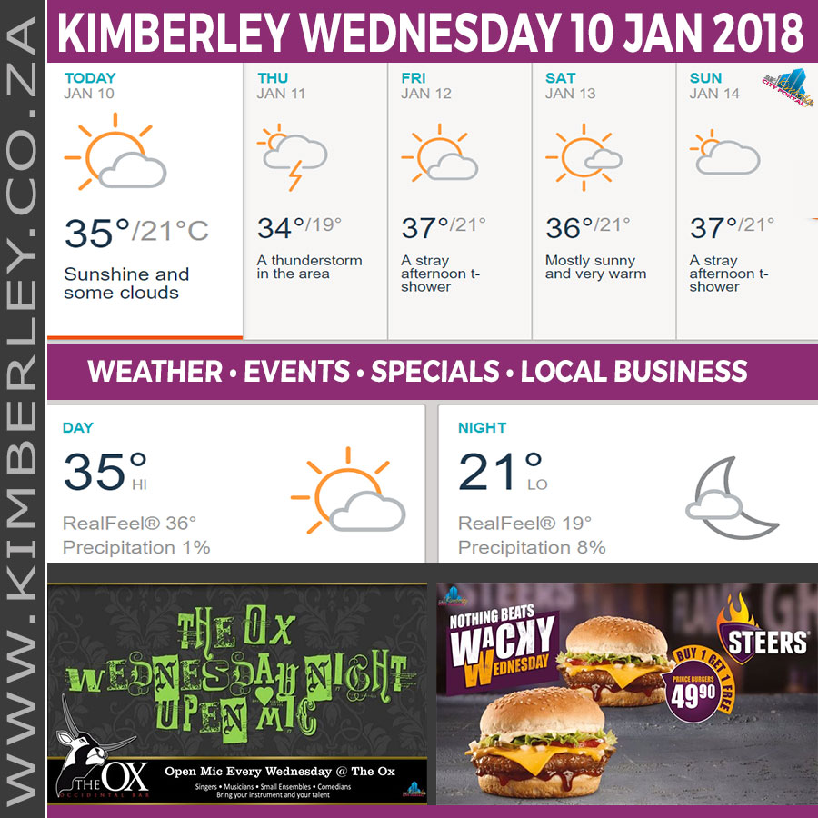 KimberleyToday, Wednesday 10/01/2018