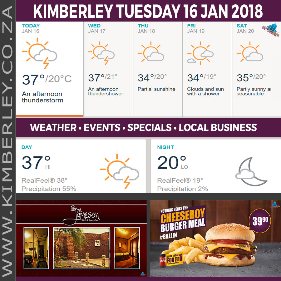 KimberleyToday, Tuesday 16/01/2018