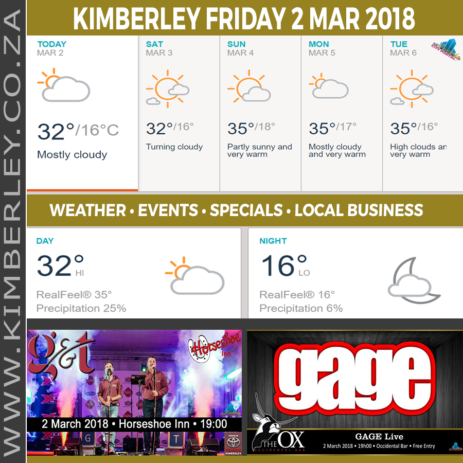 KimberleyToday, Friday 02/03/2018