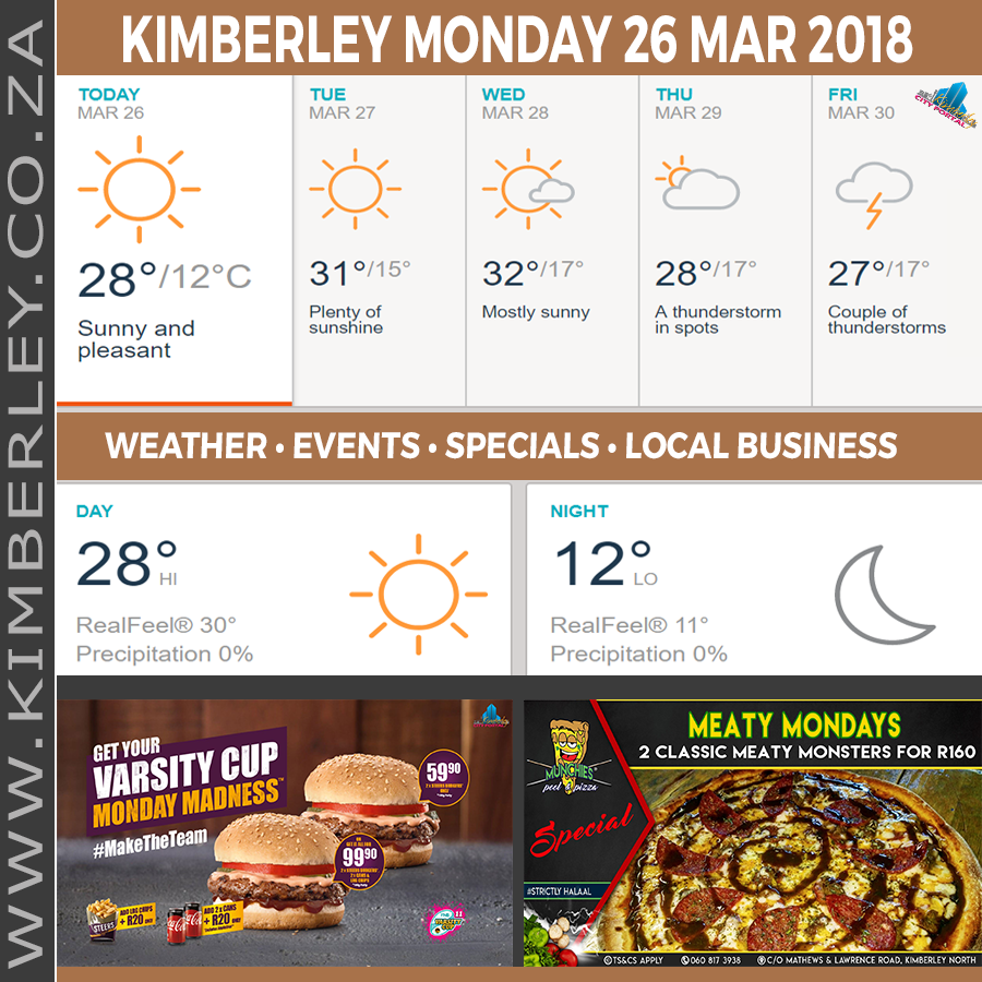 KimberleyToday, Monday 26/03/2018