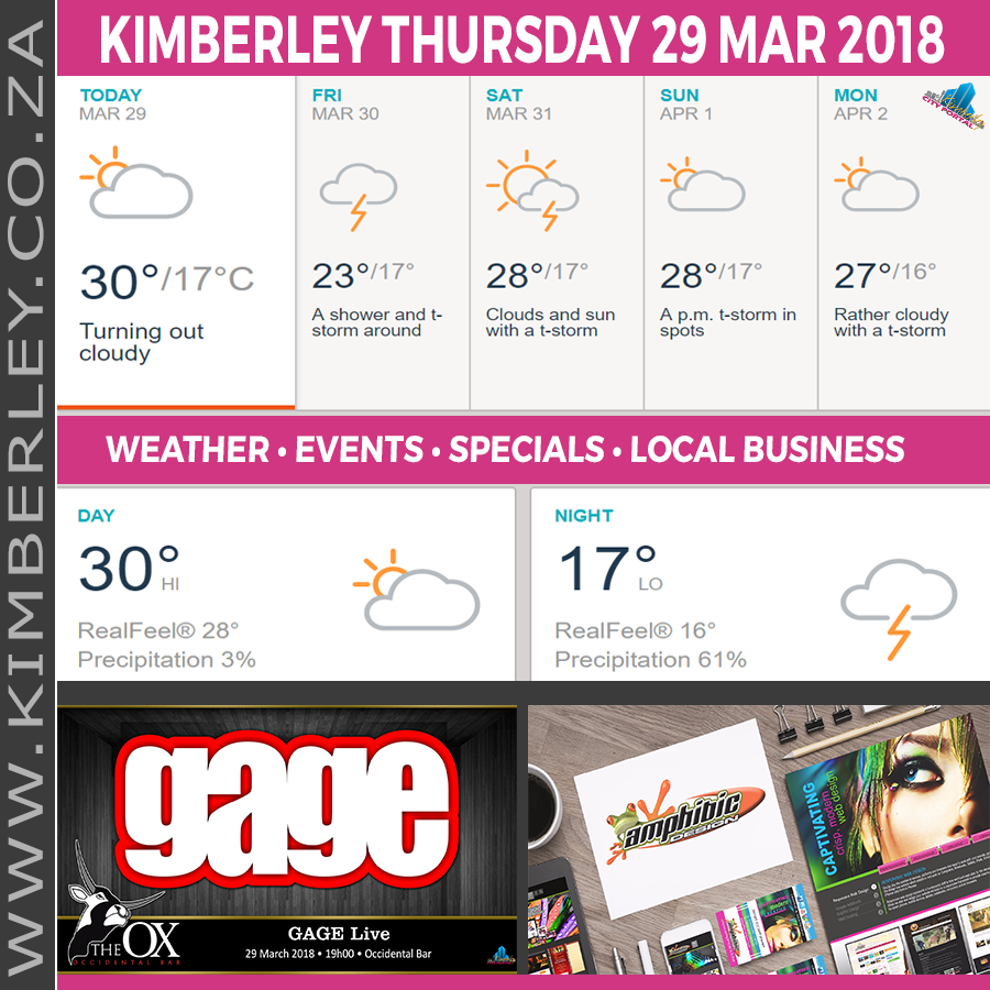 KimberleyToday, Thursday 29/03/2018