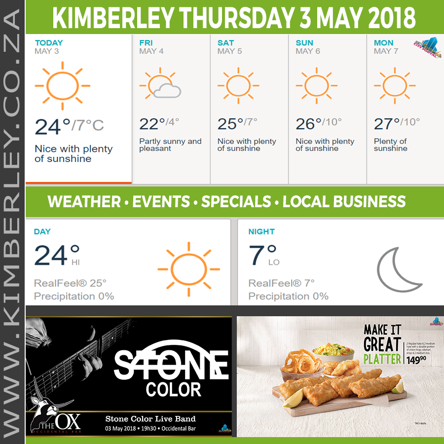 KimberleyToday, Thursday 03/05/2018