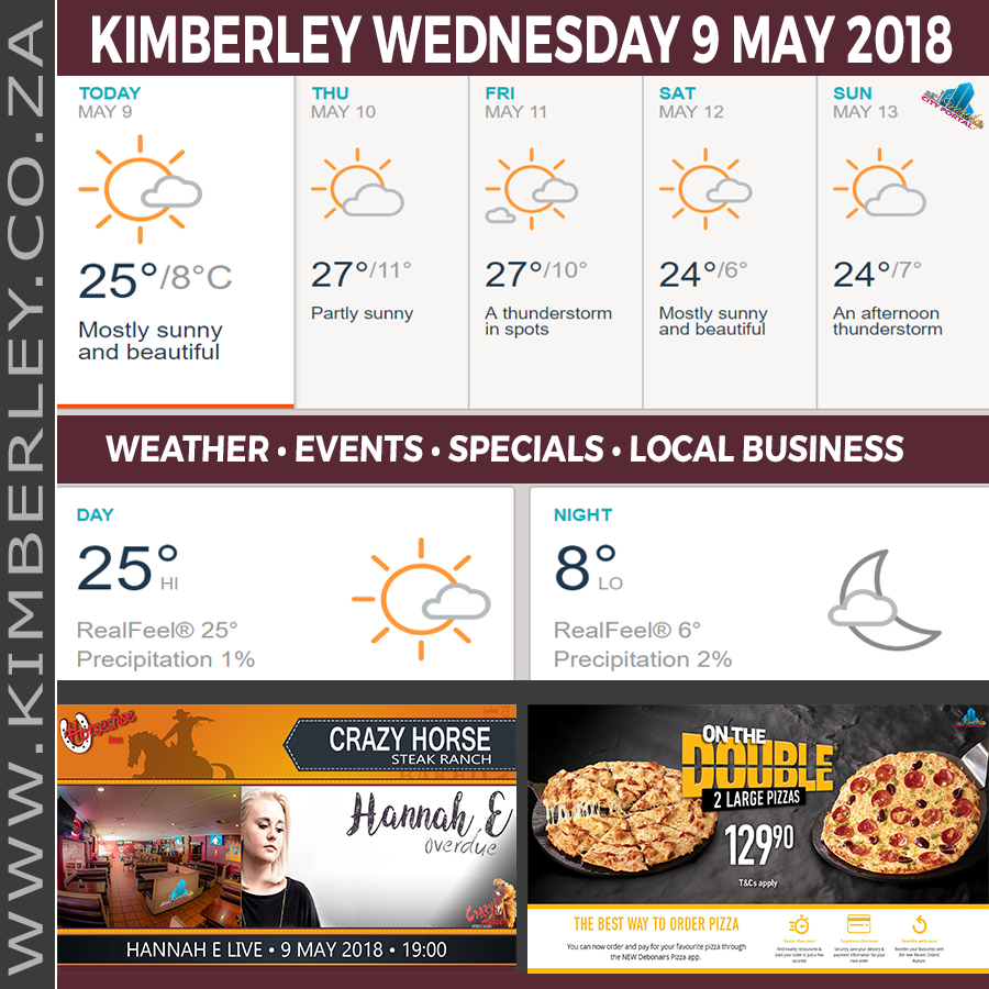 KimberleyToday, Wednesday 09/05/2018
