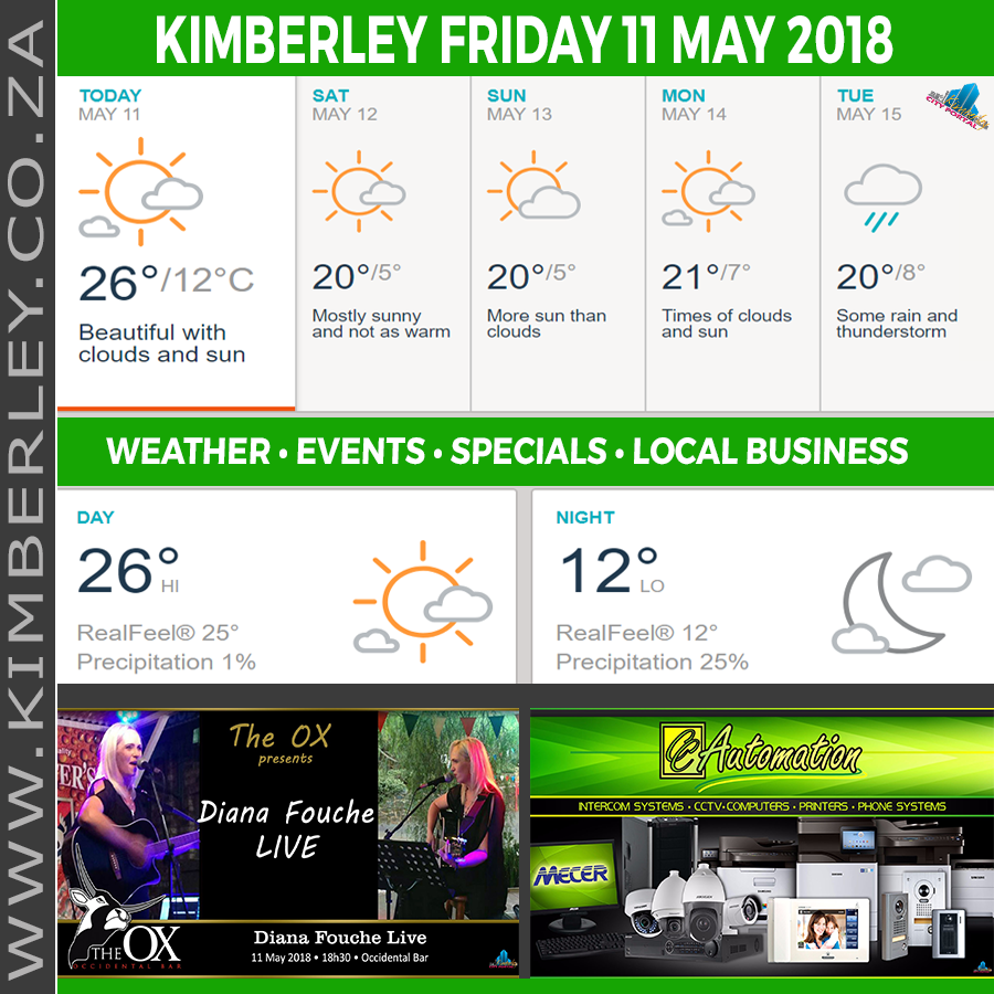 KimberleyToday, Friday 11/05/2018