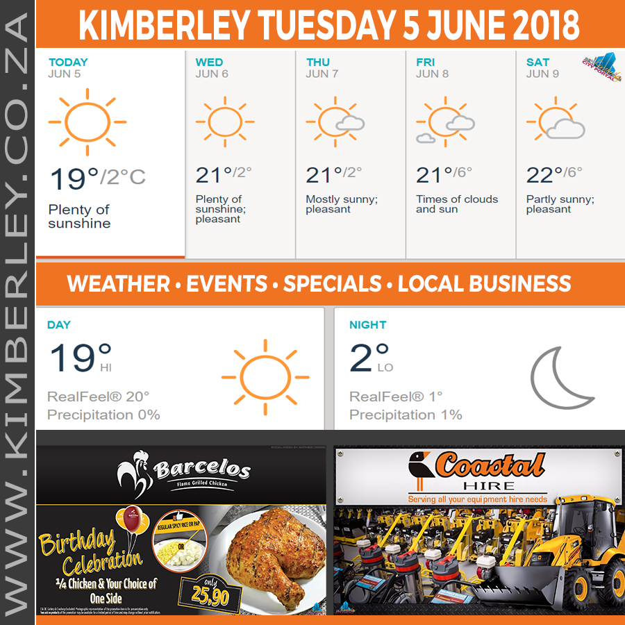 KimberleyToday, Tuesday 05/06/2018
