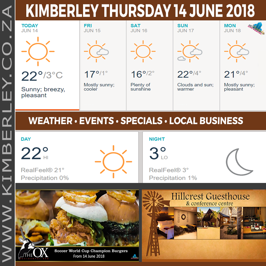 KimberleyToday, Thursday 14/06/2018