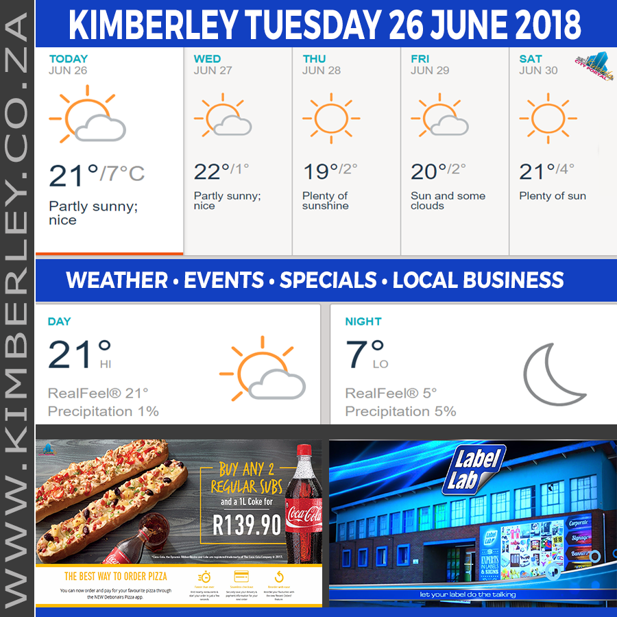 KimberleyToday, Tuesday 26/06/2018 KimberleyToday, Tuesday 26/06/2018
