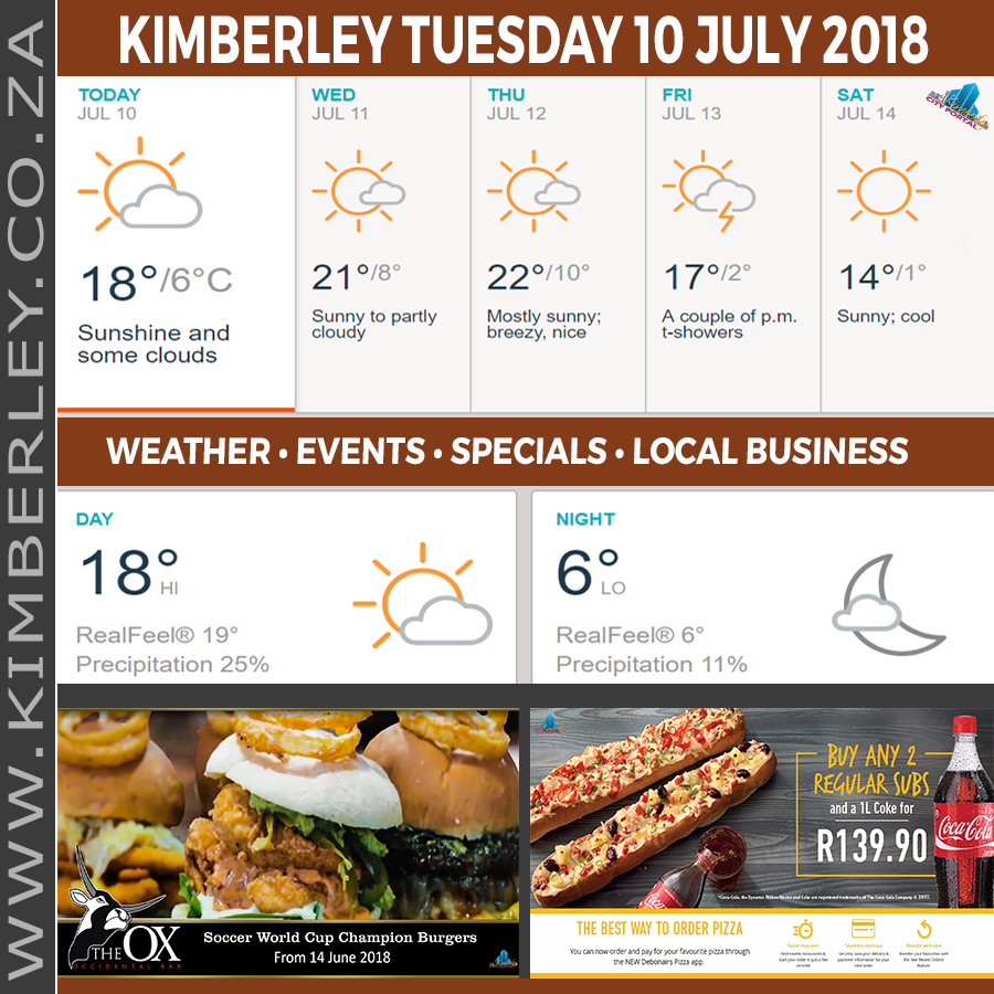 KimberleyToday, Tuesday 10/07/2018