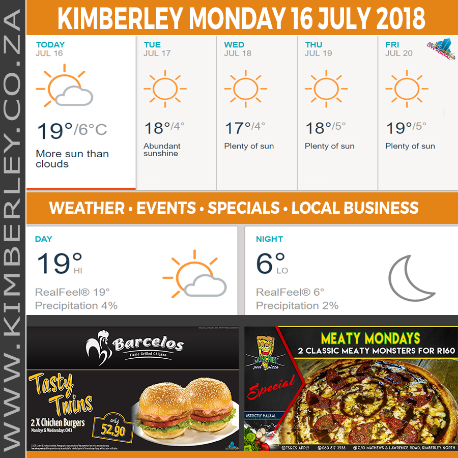 KimberleyToday, Monday 16/07/2018