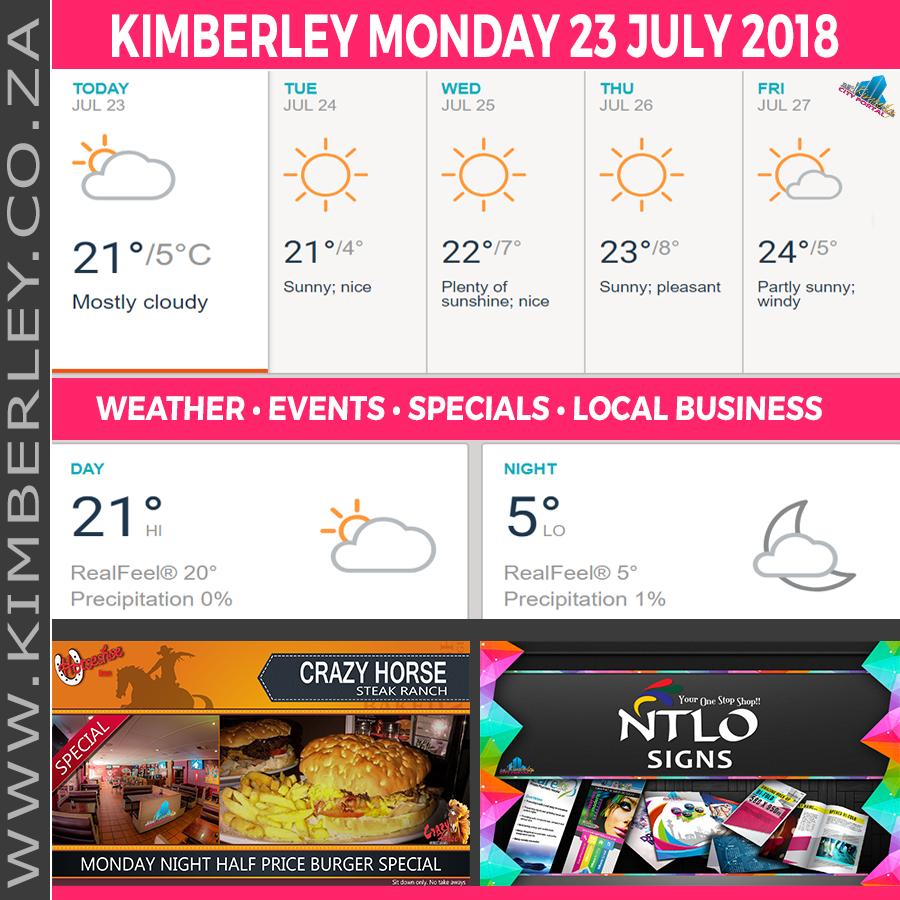 KimberleyToday, Monday 23/07/2018