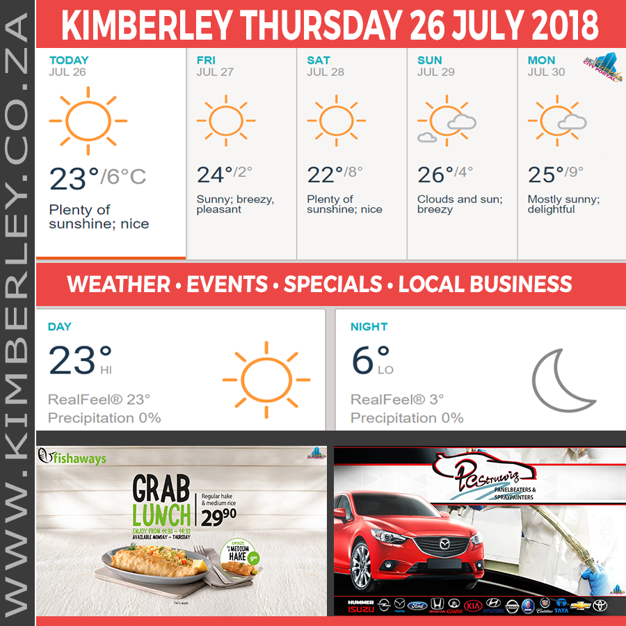 KimberleyToday, Thursday 26/07/2018