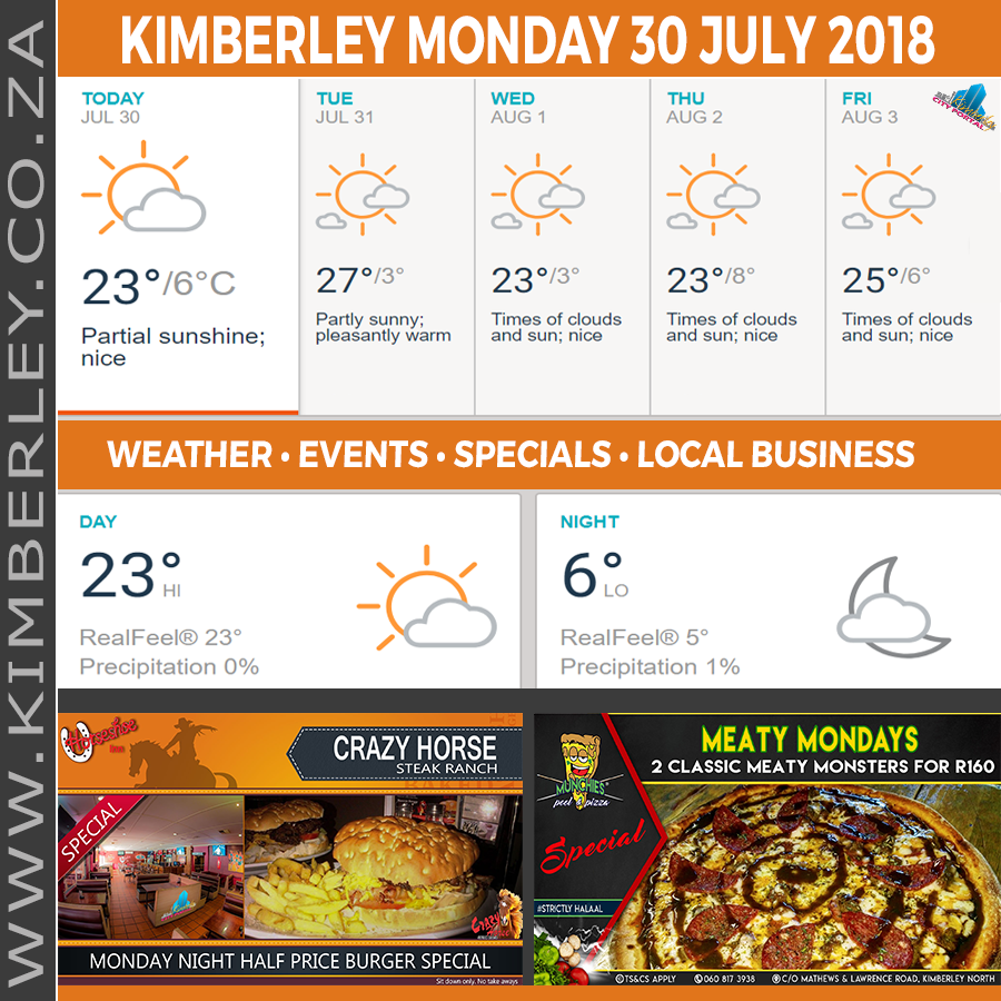 KimberleyToday, Monday 30/07/2018 KimberleyToday, Monday 30/07/2018