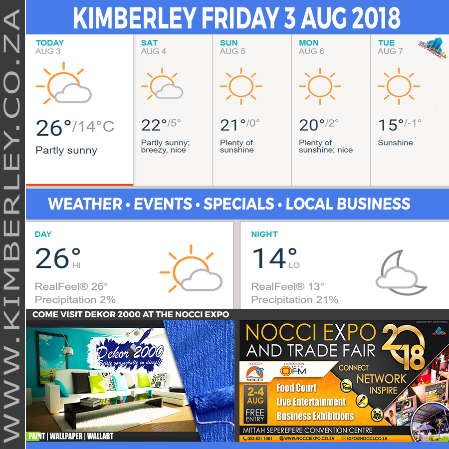 KimberleyToday, Friday 03/08/2018