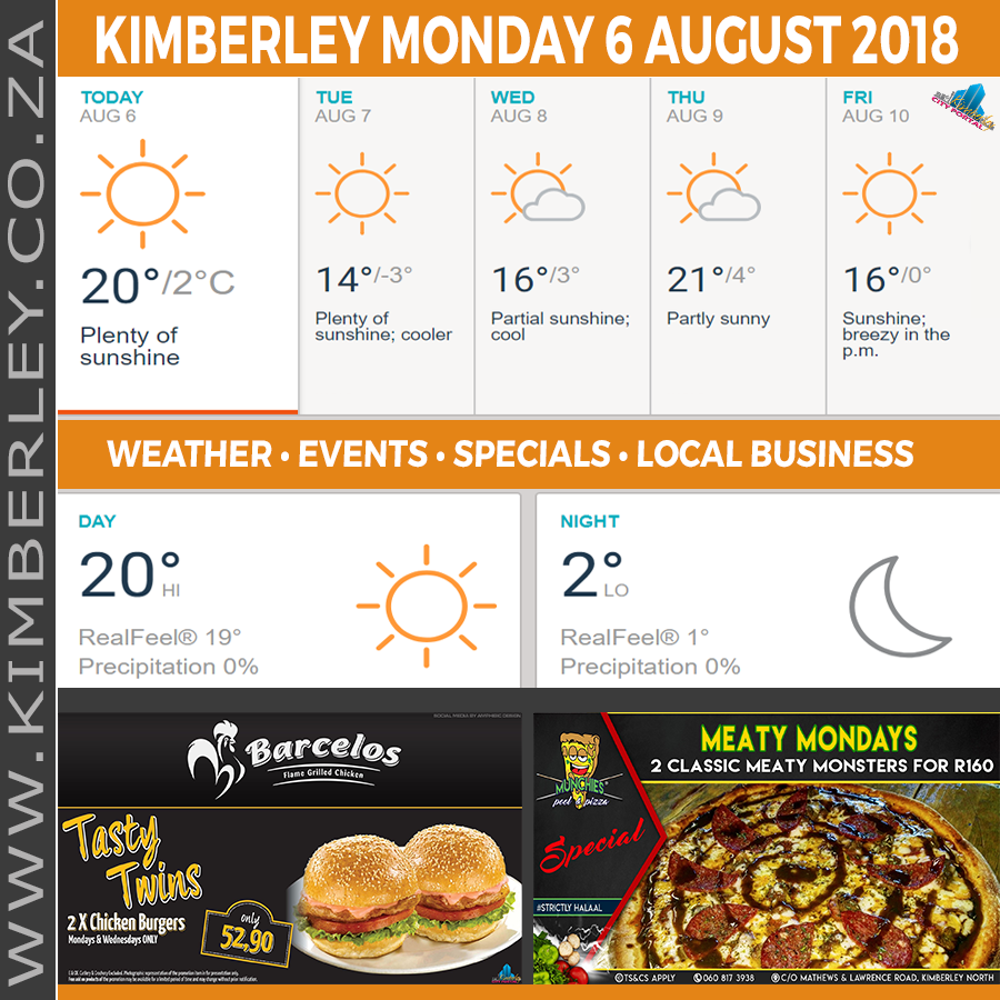 KimberleyToday, Monday 06/08/2018