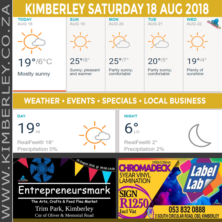 KimberleyToday, Saturday 18/08/2018 KimberleyToday, Saturday 18/08/2018