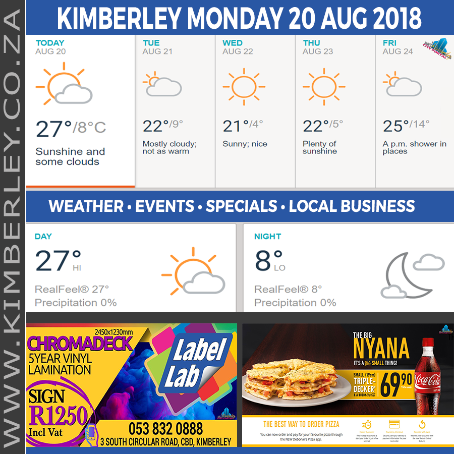 KimberleyToday, Monday 20/08/2018