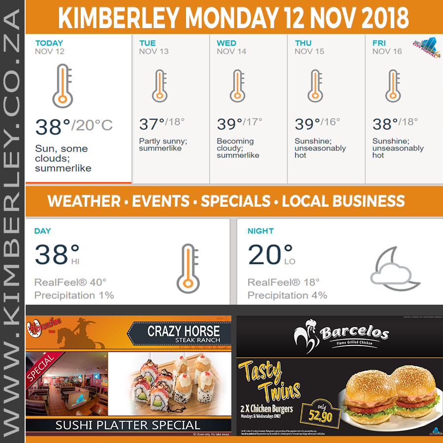 KimberleyToday, Monday 12/11/2018