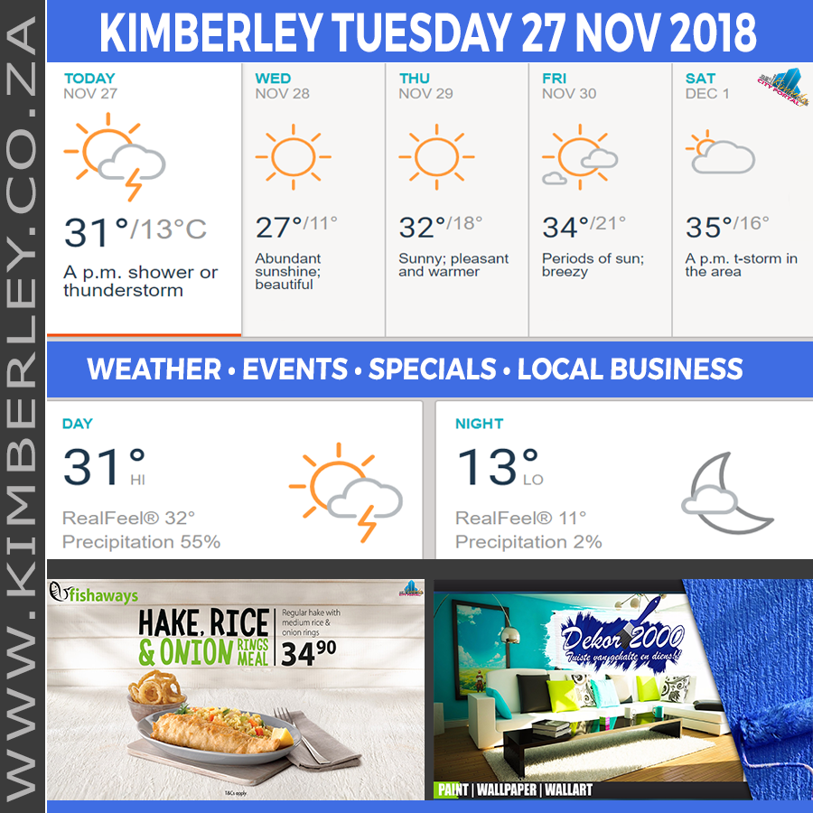 KimberleyToday, Tuesday 27/11/2018 KimberleyToday, Tuesday 27/11/2018