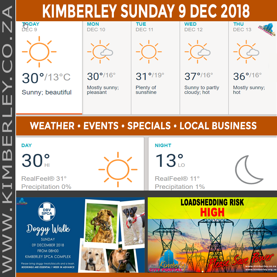KimberleyToday, Sunday 09/12/2018