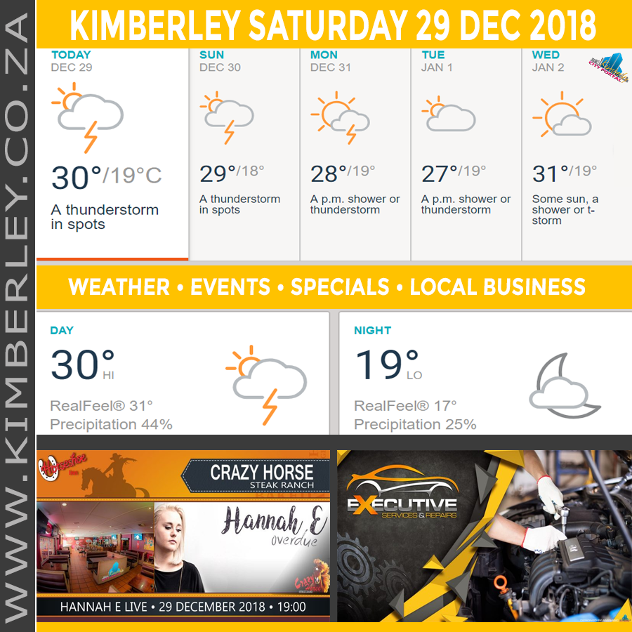 KimberleyToday, Saturday  29/12/2018