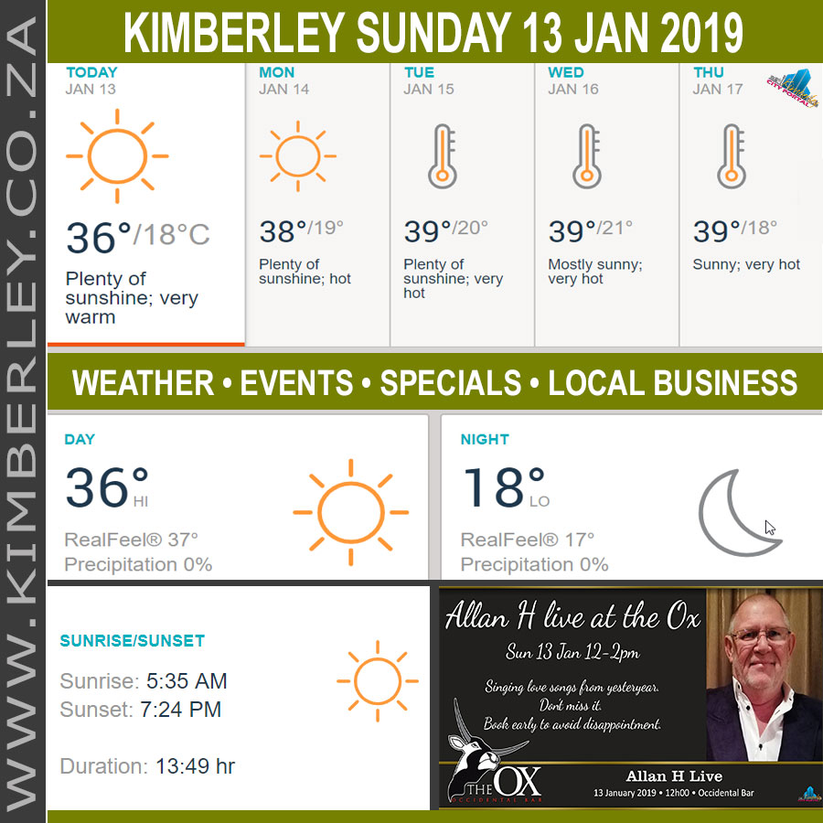 KimberleyToday, Sunday 13/01/2019