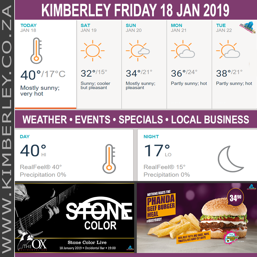 KimberleyToday, Friday 18/01/2019