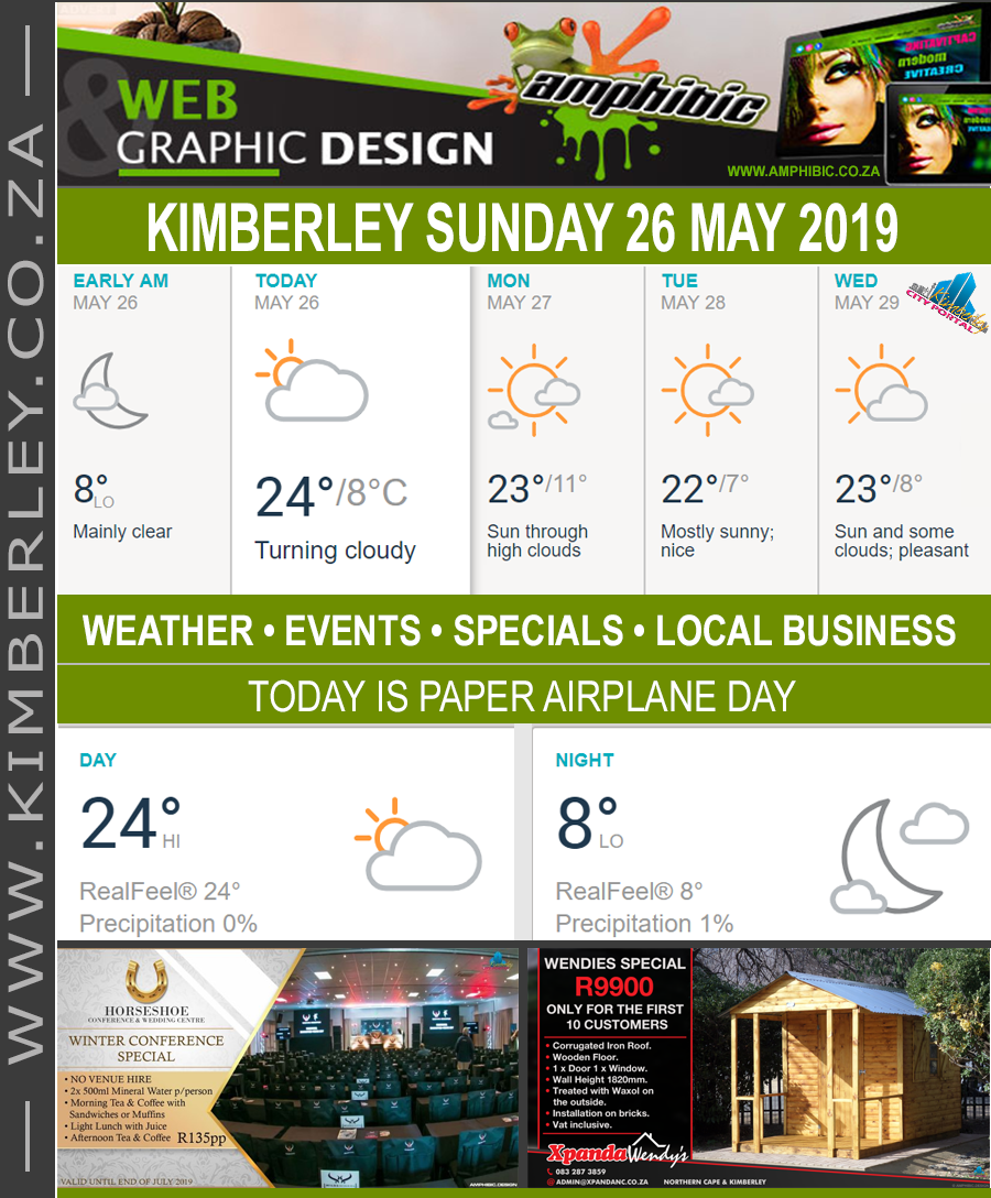 Today in Kimberley South Africa - Weather News Events 2019/05/26
