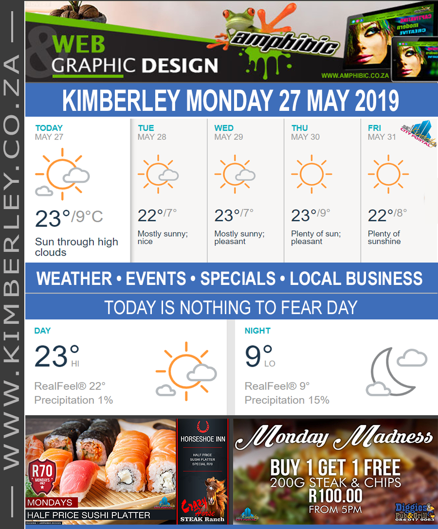 KimberleyToday, Monday 27/05/2019 KimberleyToday, Monday 27/05/2019