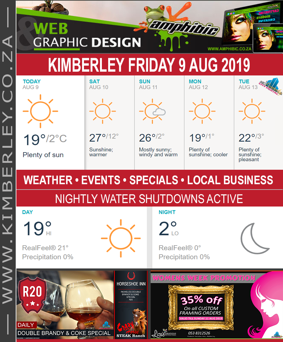 KimberleyToday, Friday 09/08/2019