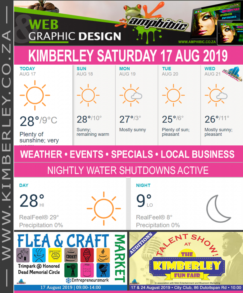 Today in Kimberley South Africa - Weather News Events 2019/08/17