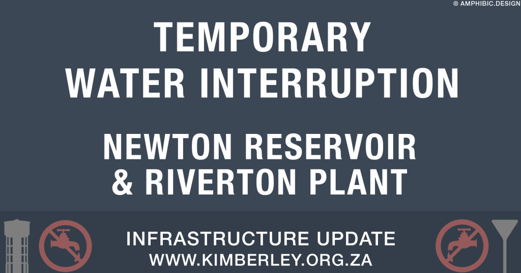 TEMPORARY WATER INTERRUPTION 27/05/2026 - Newton Reservoir & Riverton Plant