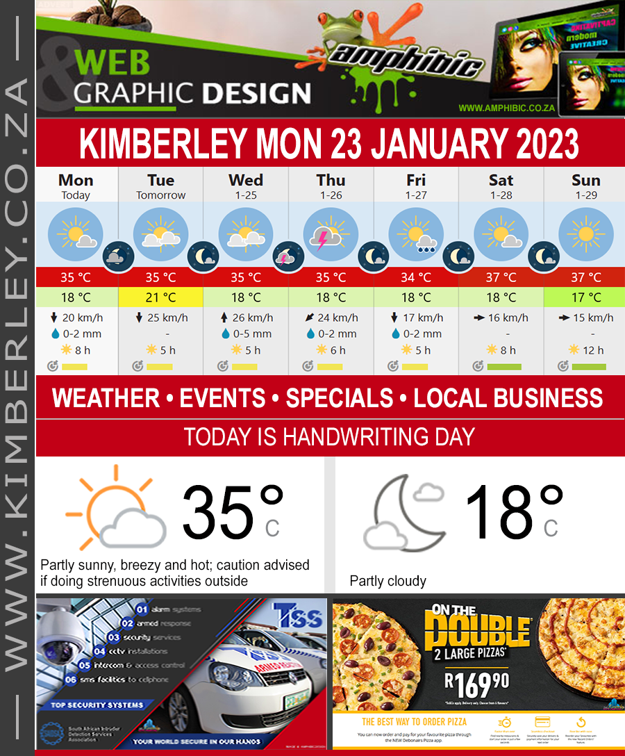 Today in Kimberley South Africa - Weather News Events 2023/01/23