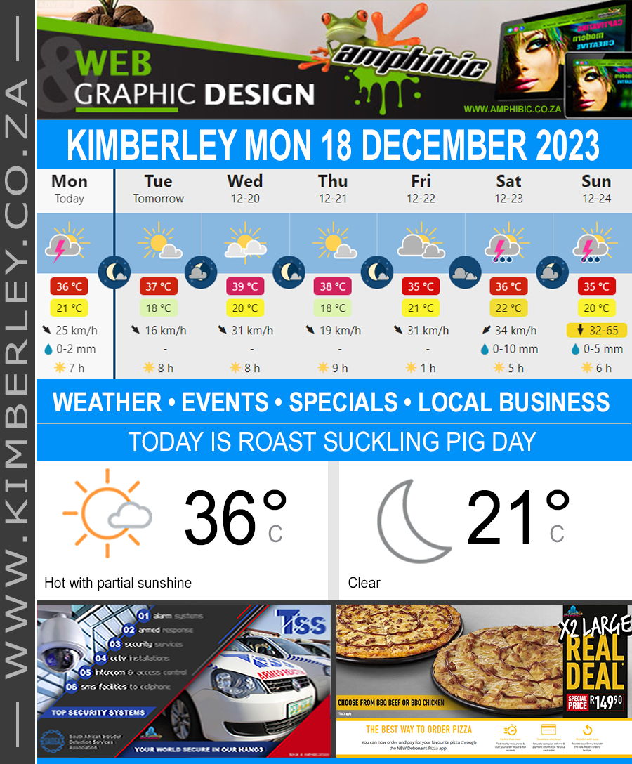 Today in Kimberley South Africa - Weather News Events 2023/12/18