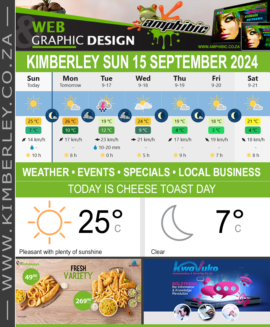 KimberleyToday, Sunday 15/09/2024 KimberleyToday, Sunday 15/09/2024