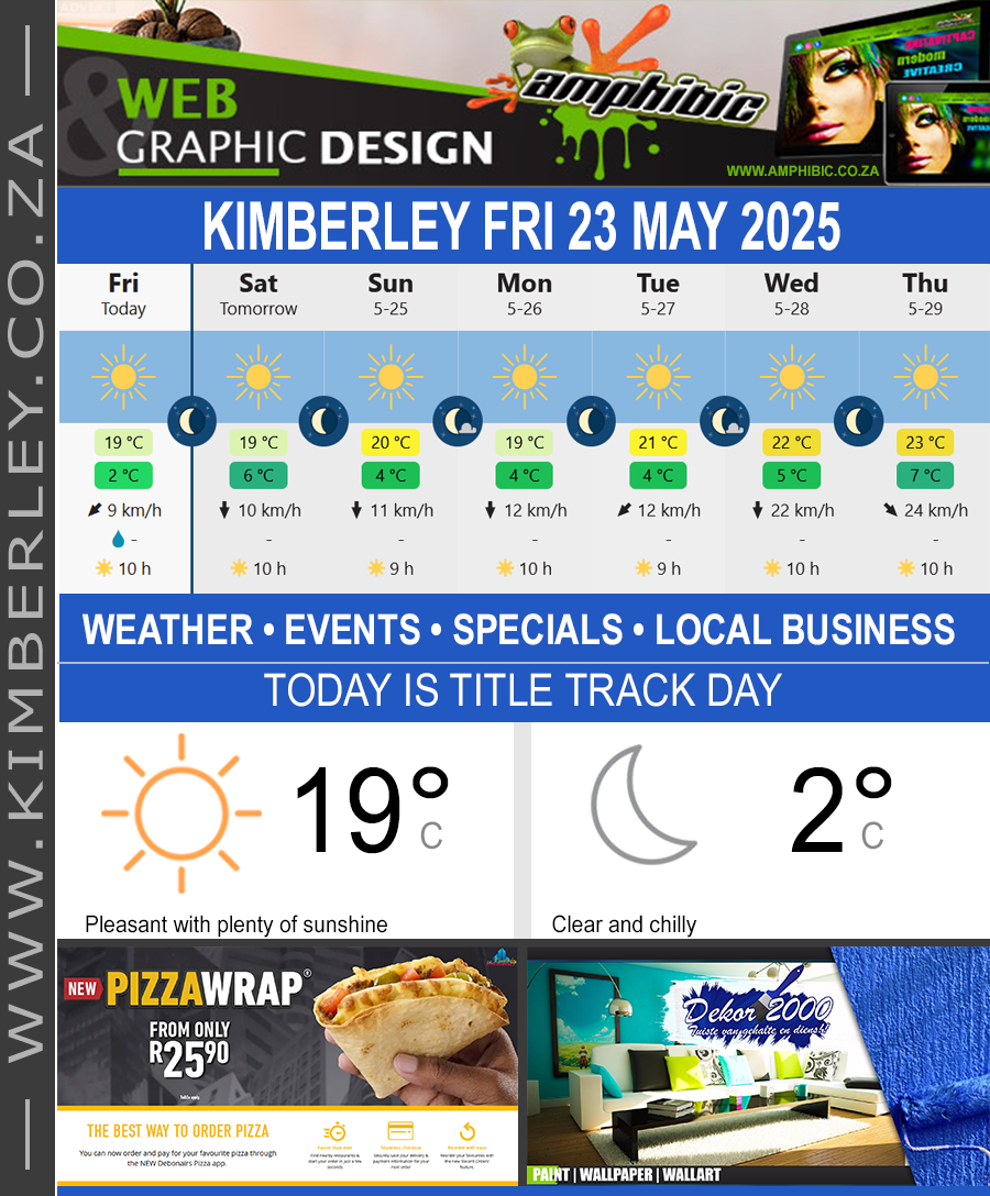 KimberleyToday, Friday 23/05/2025