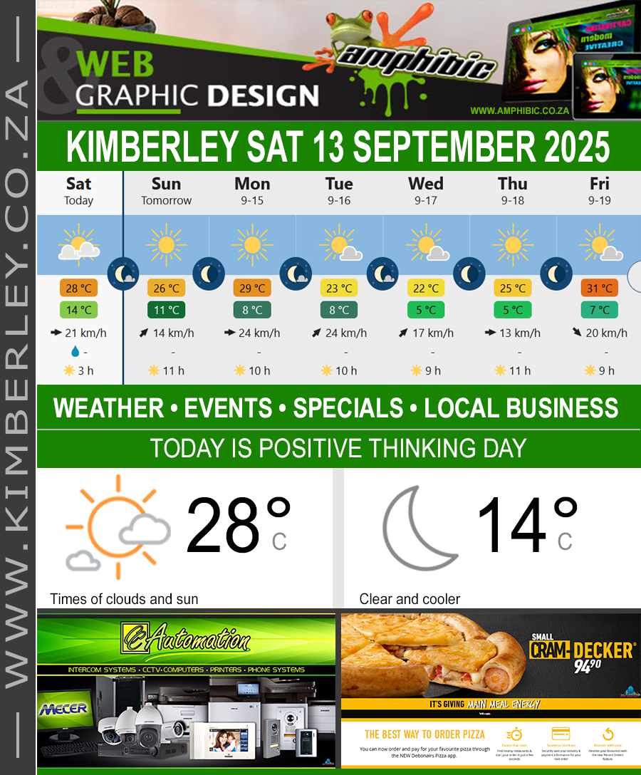 KimberleyToday, Saturday 13/09/2025