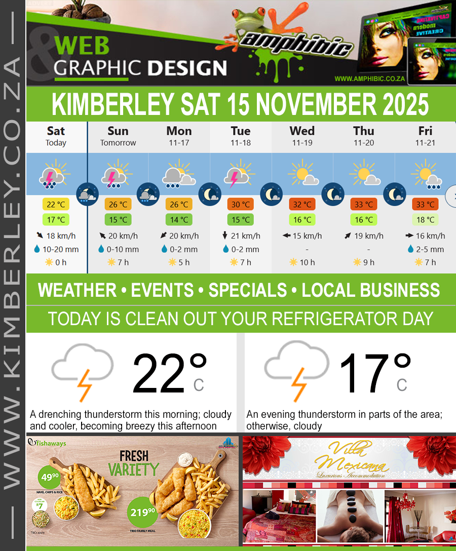 Today in Kimberley South Africa - Weather News Events 2025/11/15
