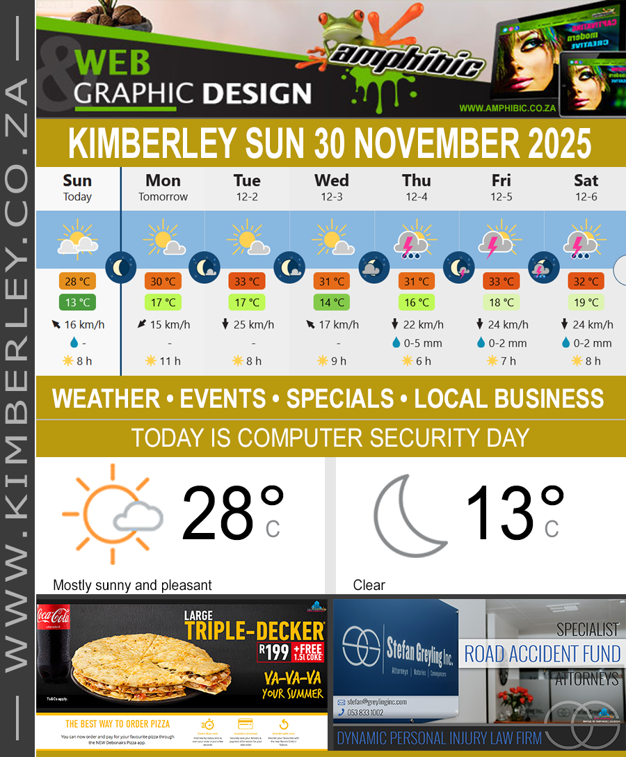 KimberleyToday, Sunday 30/11/2025