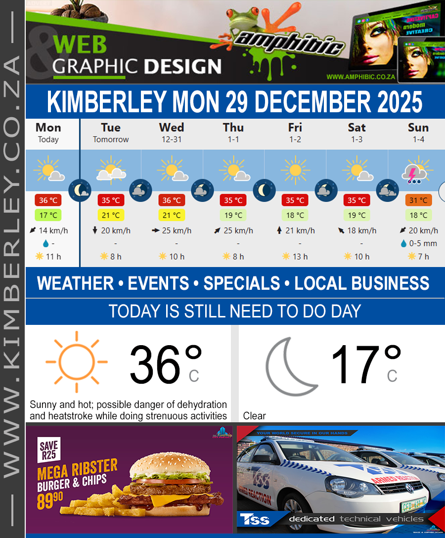 KimberleyToday, Monday 29/12/2025