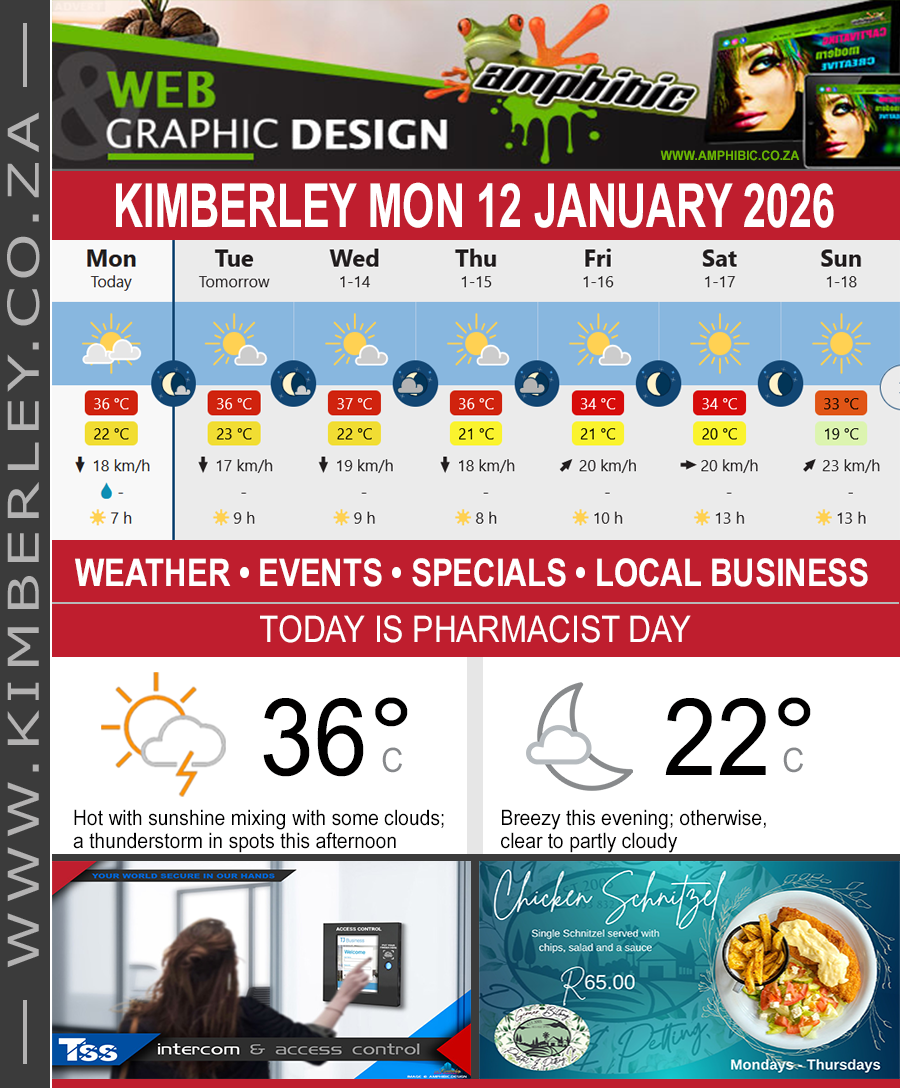 KimberleyToday, Monday 12/01/2026