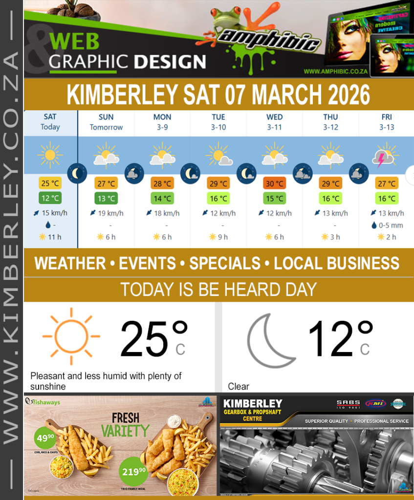 Today in Kimberley South Africa - Weather News Events 2026/03/07