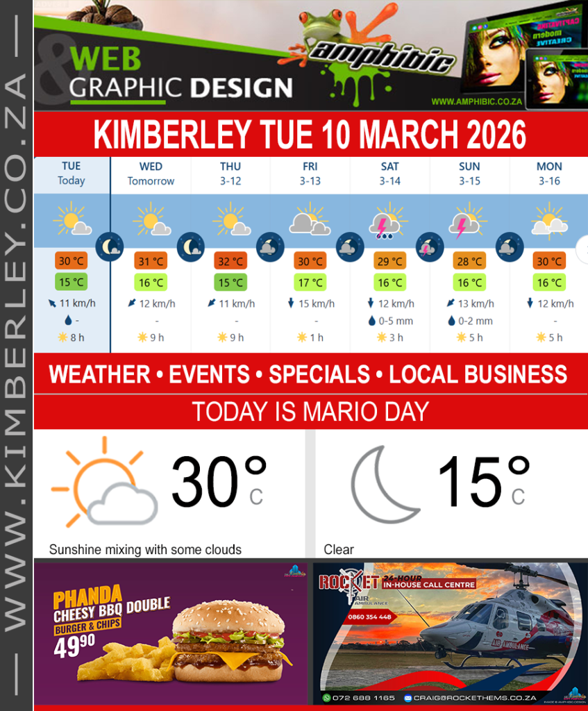 Today in Kimberley South Africa - Weather News Events 2026/03/10